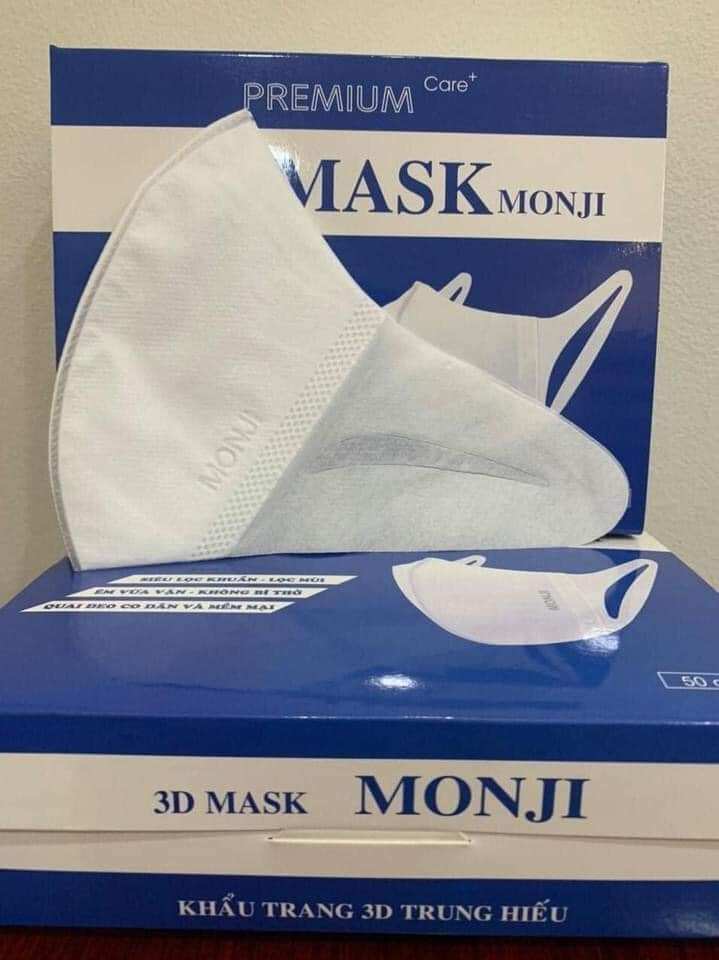 Hộp 50 cái khẩu trang 3D mask monji