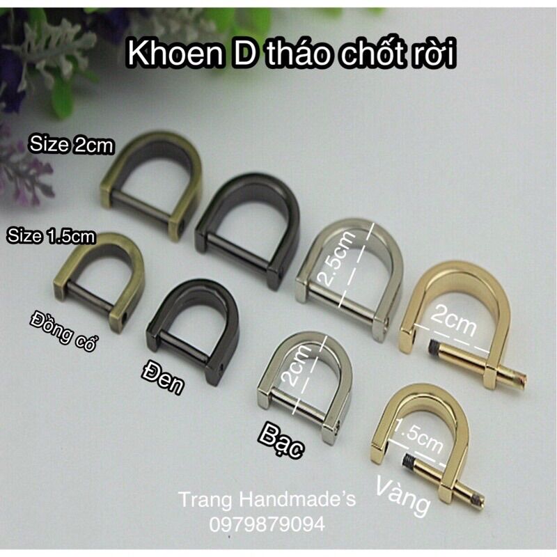 Khoen d tháo chốt rời 2cm