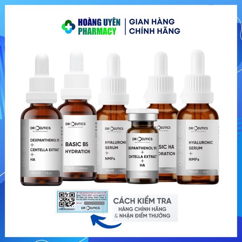Serum dưỡng ẩm drceutics ha b5 centella/ ha nmf
