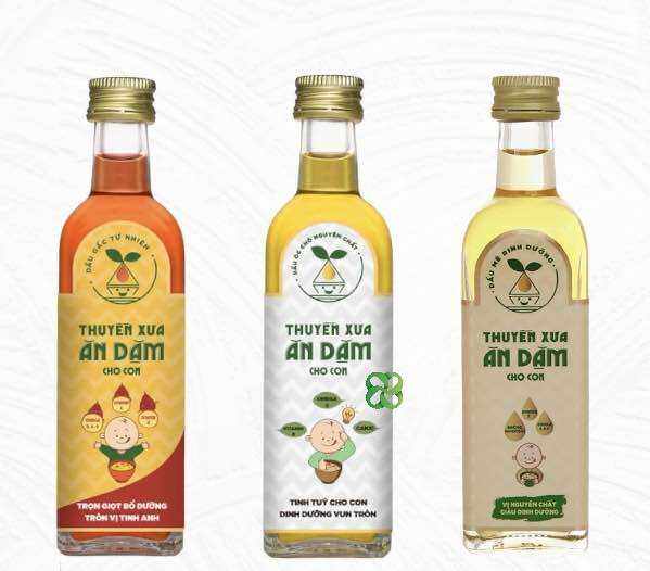 Dầu Ăn Dặm Thuyền Xưa Cho Bé Nguyên Liệu 100% Hạt Tự Nhiên (Oliu, Óc Chó, Gấc, Mè)