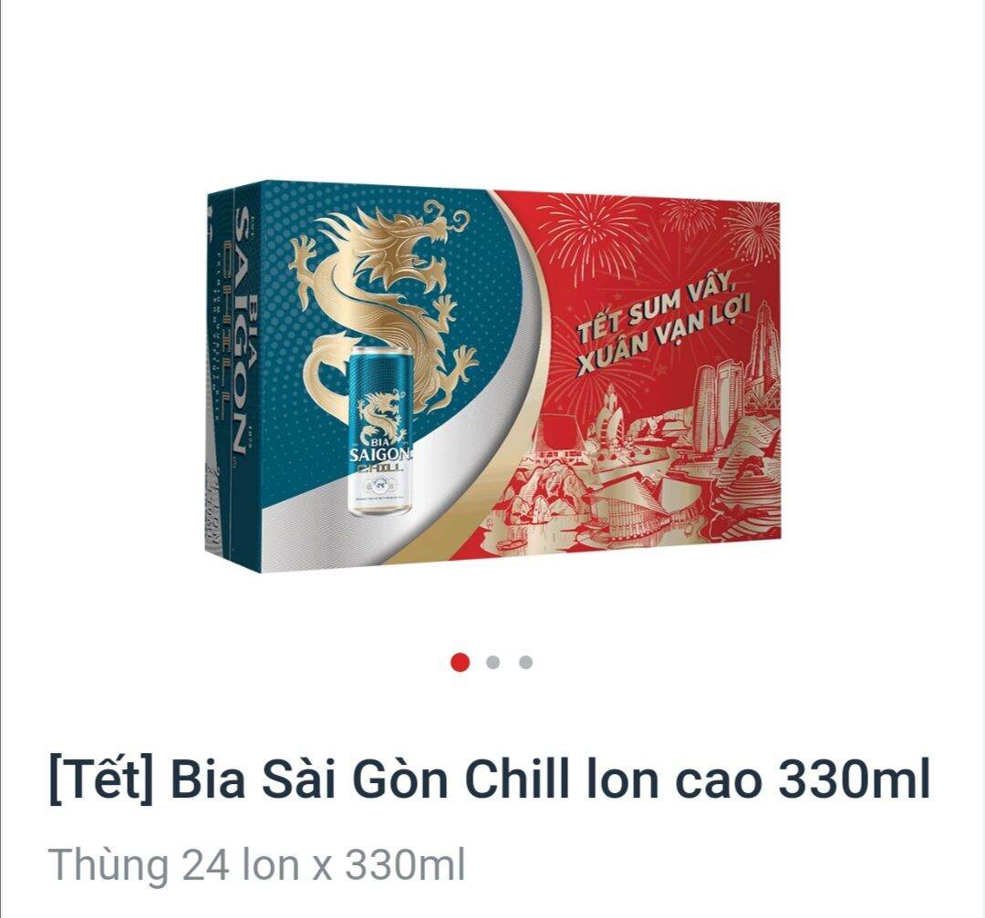 Tết Bia Sài Gòn Chill Lon Cao 24 330ml