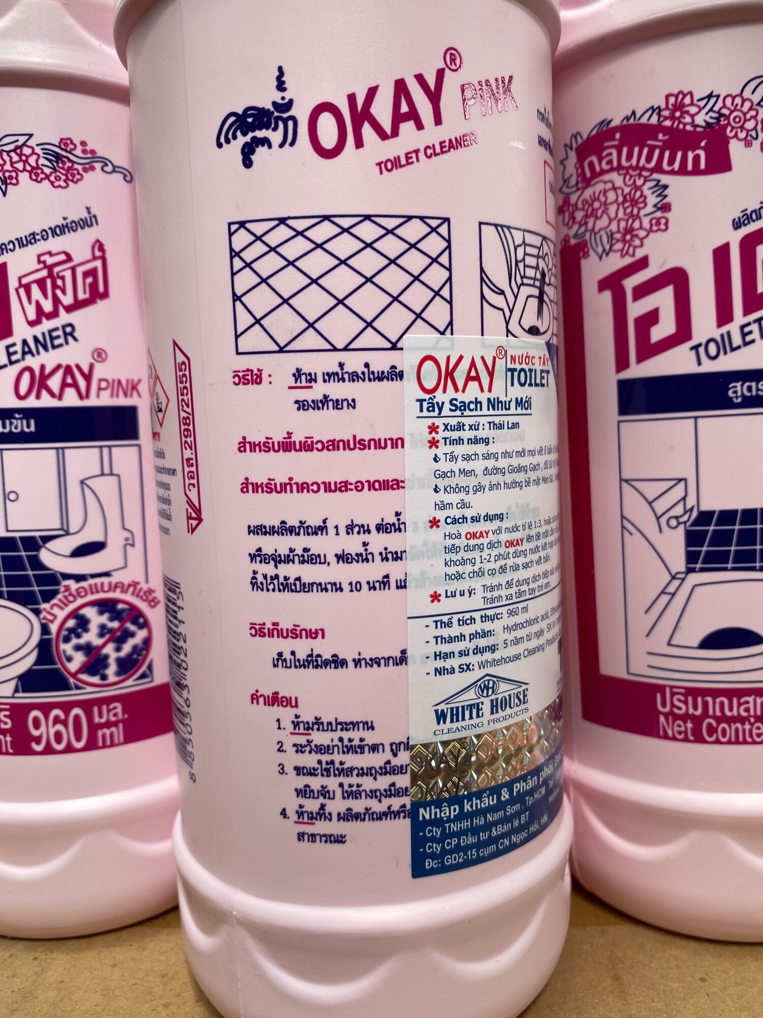 Nước Tẩy bổn cầu thái okay 960ml
