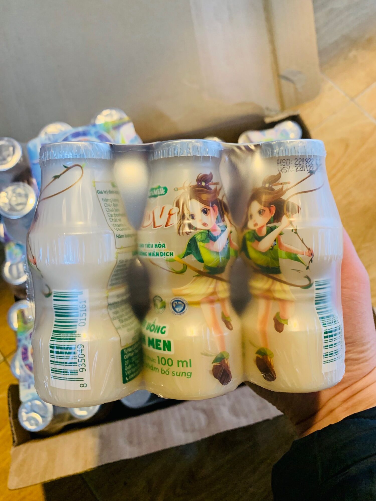 2 vỉ sữa uống lên men nuvi 100ml