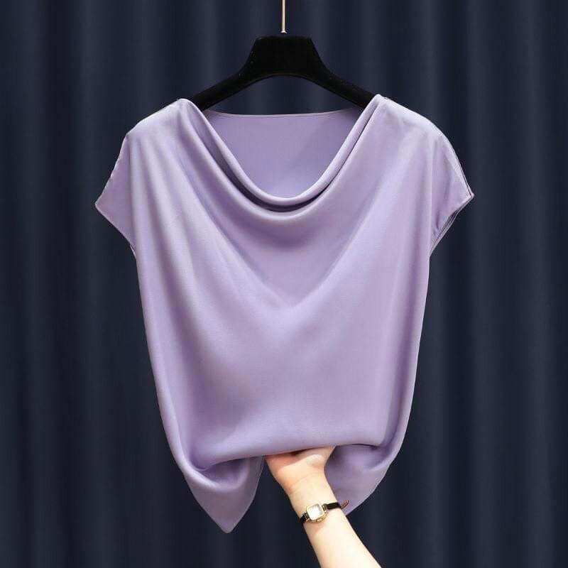 Áo lụa cổ đổ HASCOO chất butai cao cấp ACD