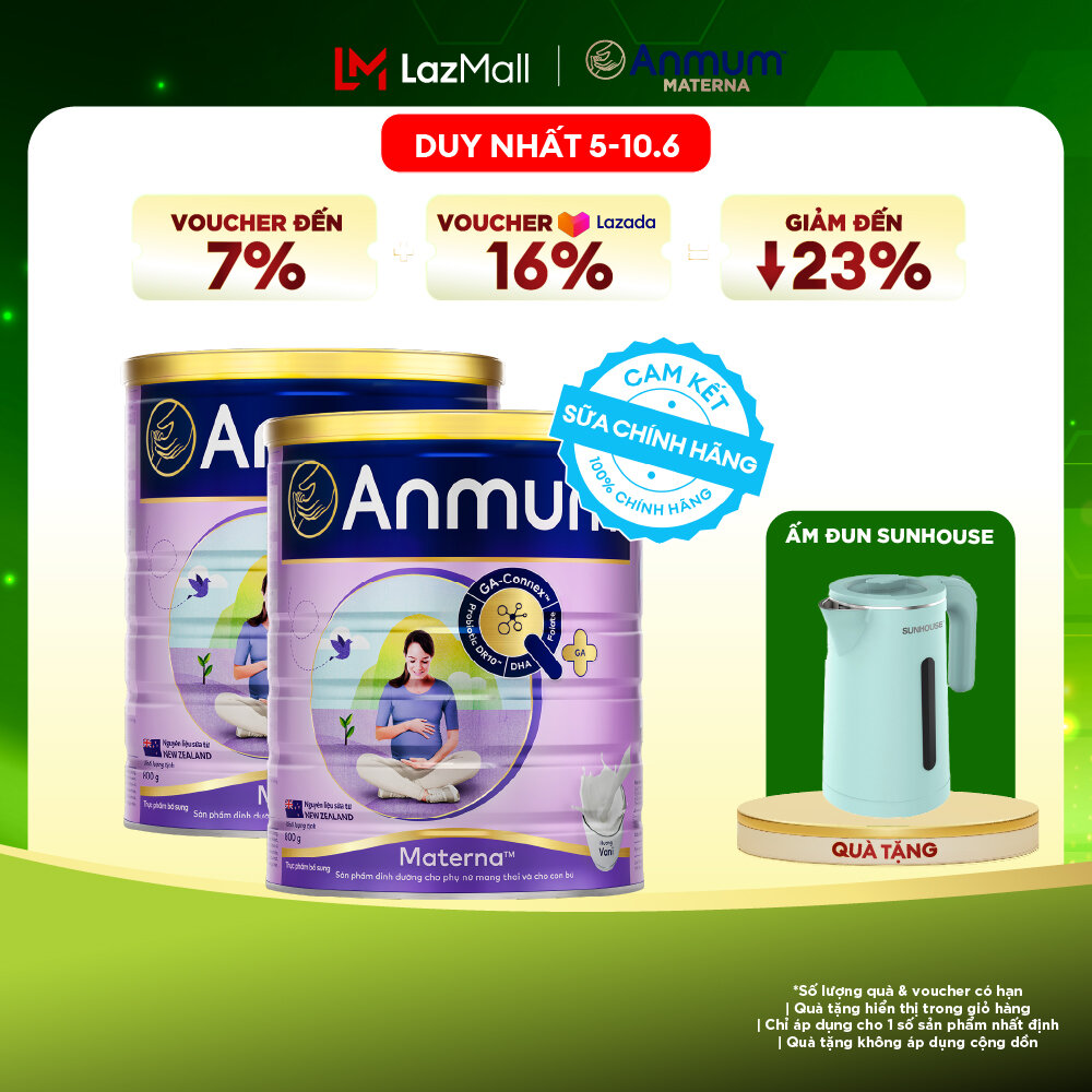 [Voucher giảm đến 26%]Combo 2 Sữa Bột Dành Cho Mẹ Bầu Anmum Materna Hương Vani 800G