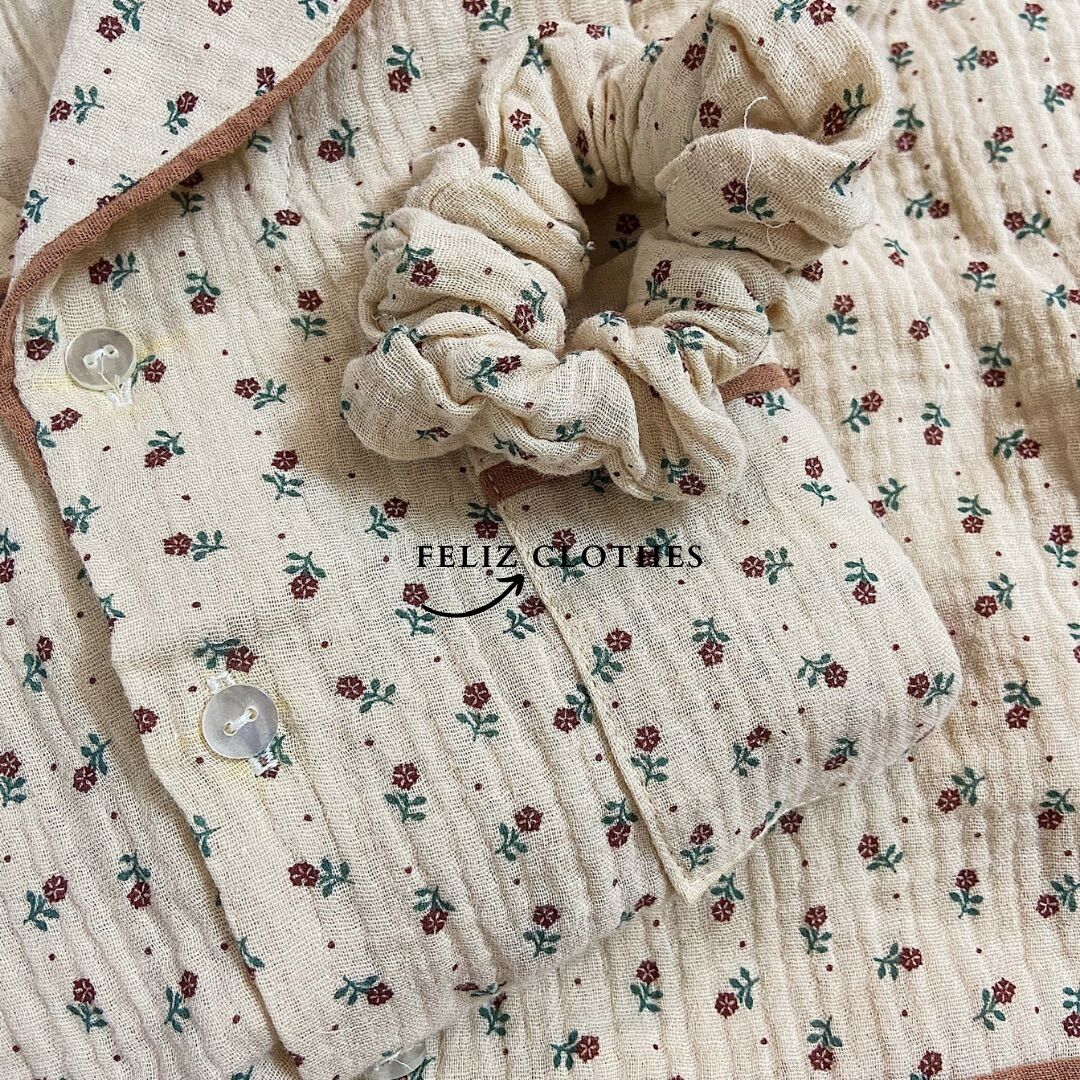 [HÌNH THẬT] Set pyjama hoa nhí vintage siêu xinh