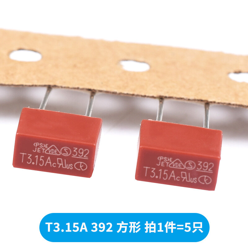 Cầu chì hình vuông 382 hình tròn 392 cầu chì t500ma t1a 2a 3.15a 4a 5a 6.3 cầu chì 250v