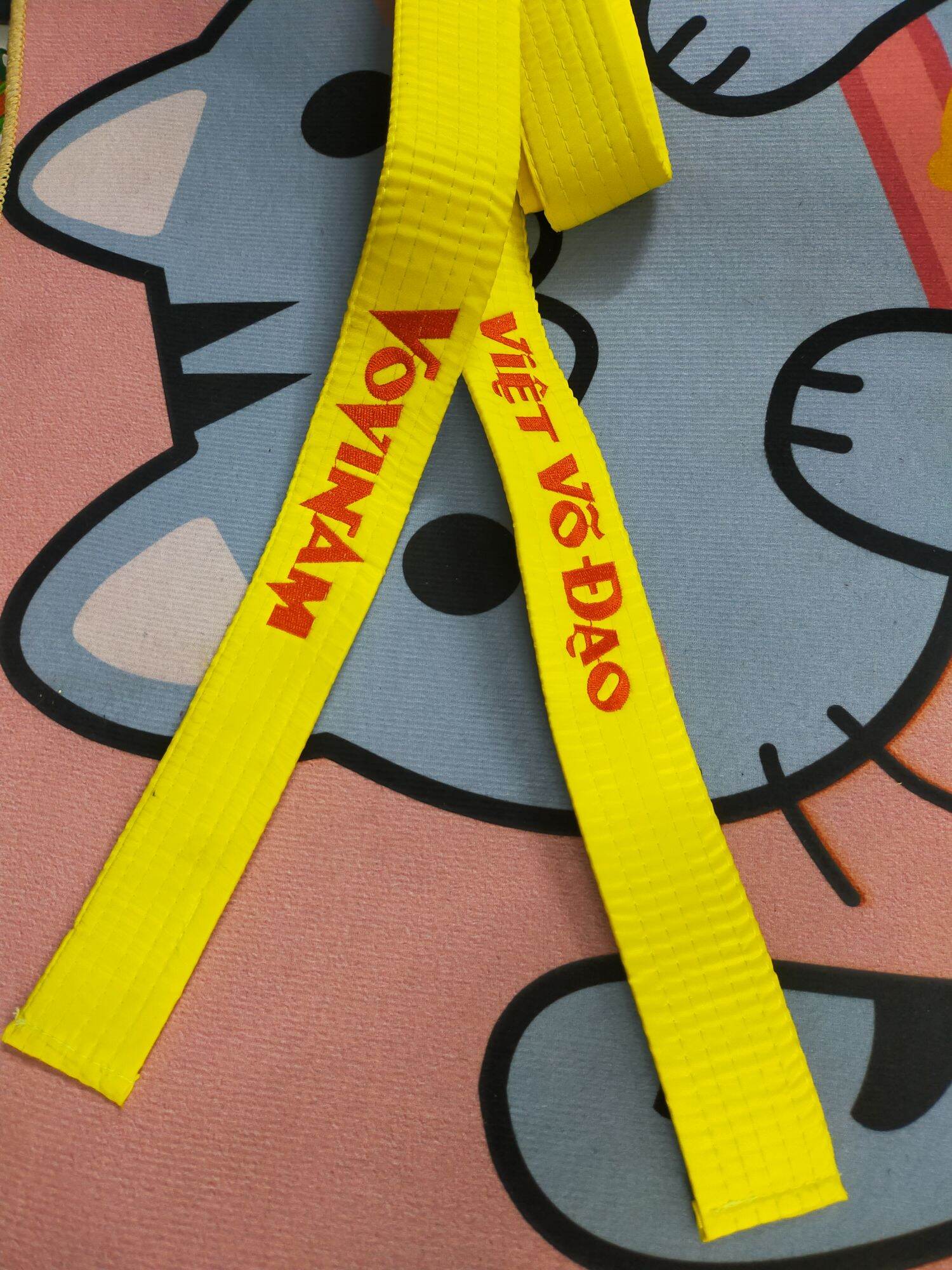 Đai Thêu Vovinam Màu Vàng