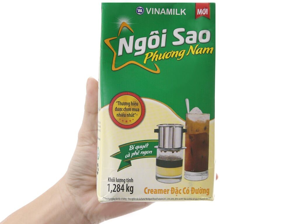 Tân Phú Hộp Giấy Sữa Đặc Có Đường Ngôi Sao Phương Nam 1,284kg