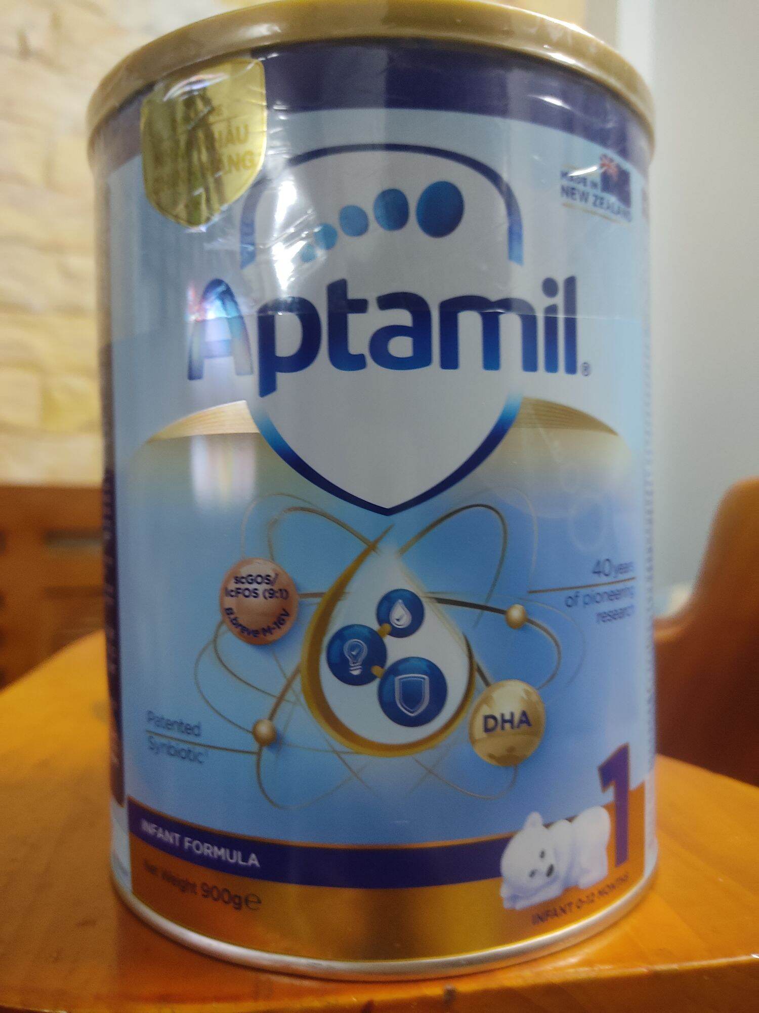 Sữa bột dinh dưỡng aptamil new zealand số 1, lon thiếc 900g