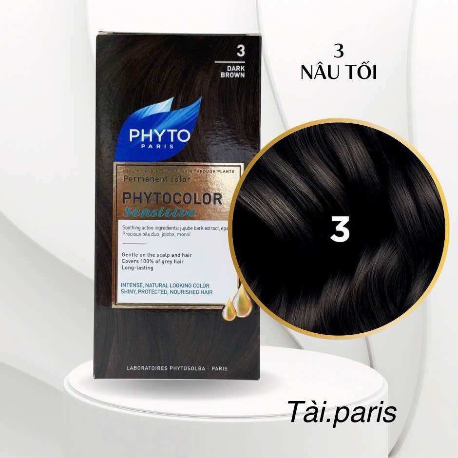 Thuốc Nhuộm Tóc Phủ Bạc Hữu Cơ Phyto cho da nhạy cảm