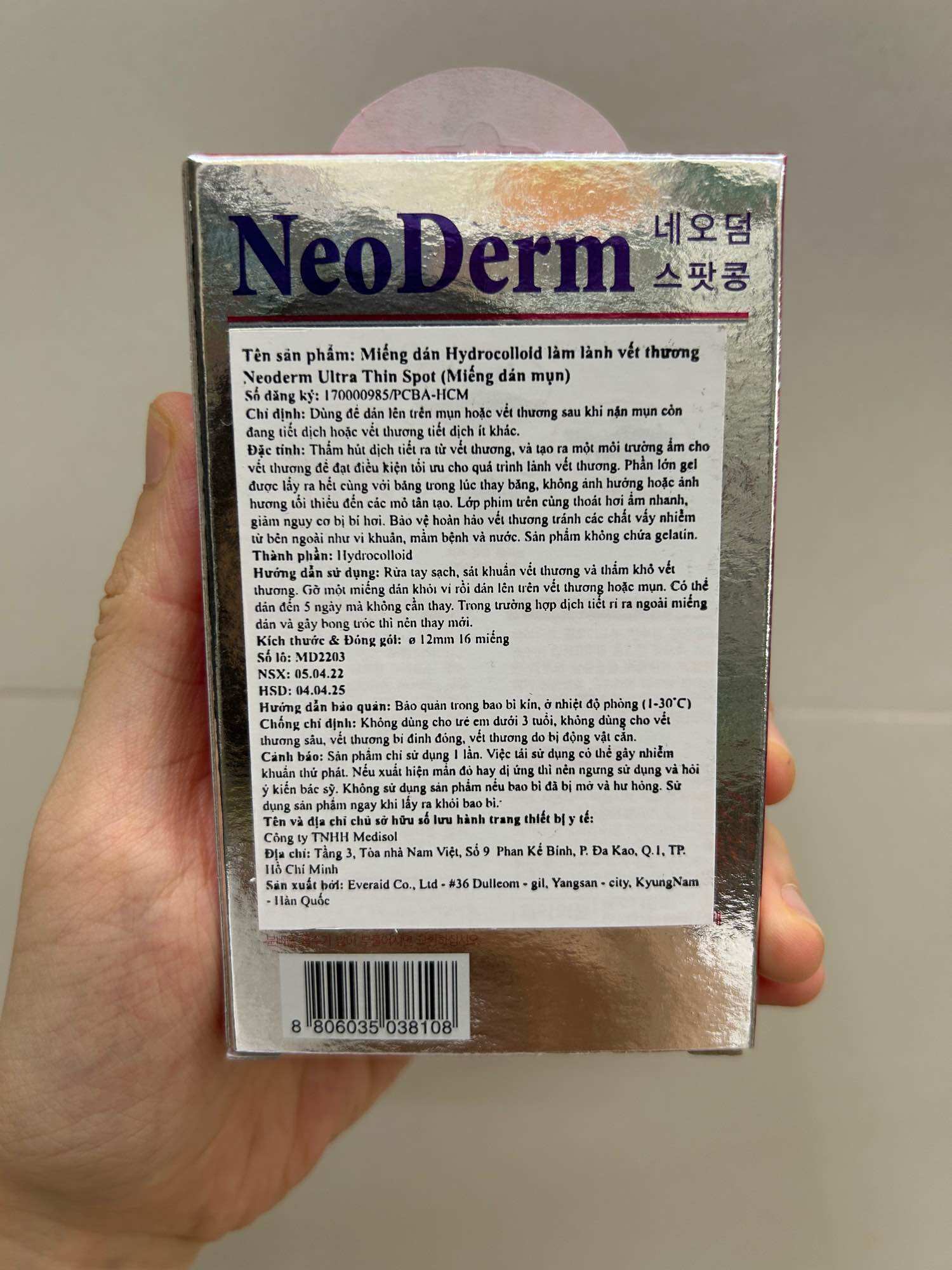 Miếng Dán Hút Mụn Neoderm Ultra Thin Spot ( Hộp 16 miếng )