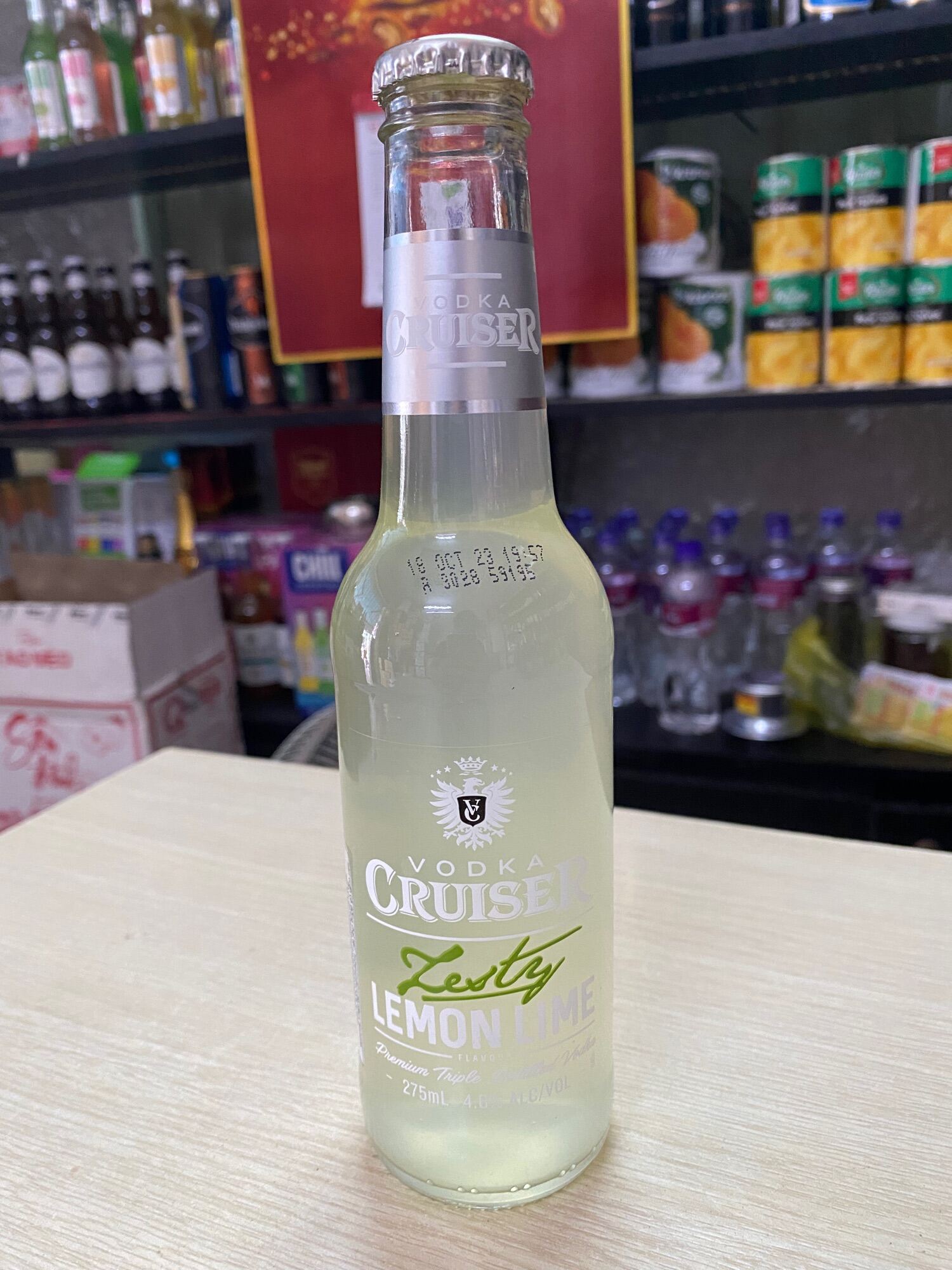 Vodka Cruiser Lestry Lemon Lime 4,5% 275ml- Vị chanh- Date 18.10.2023