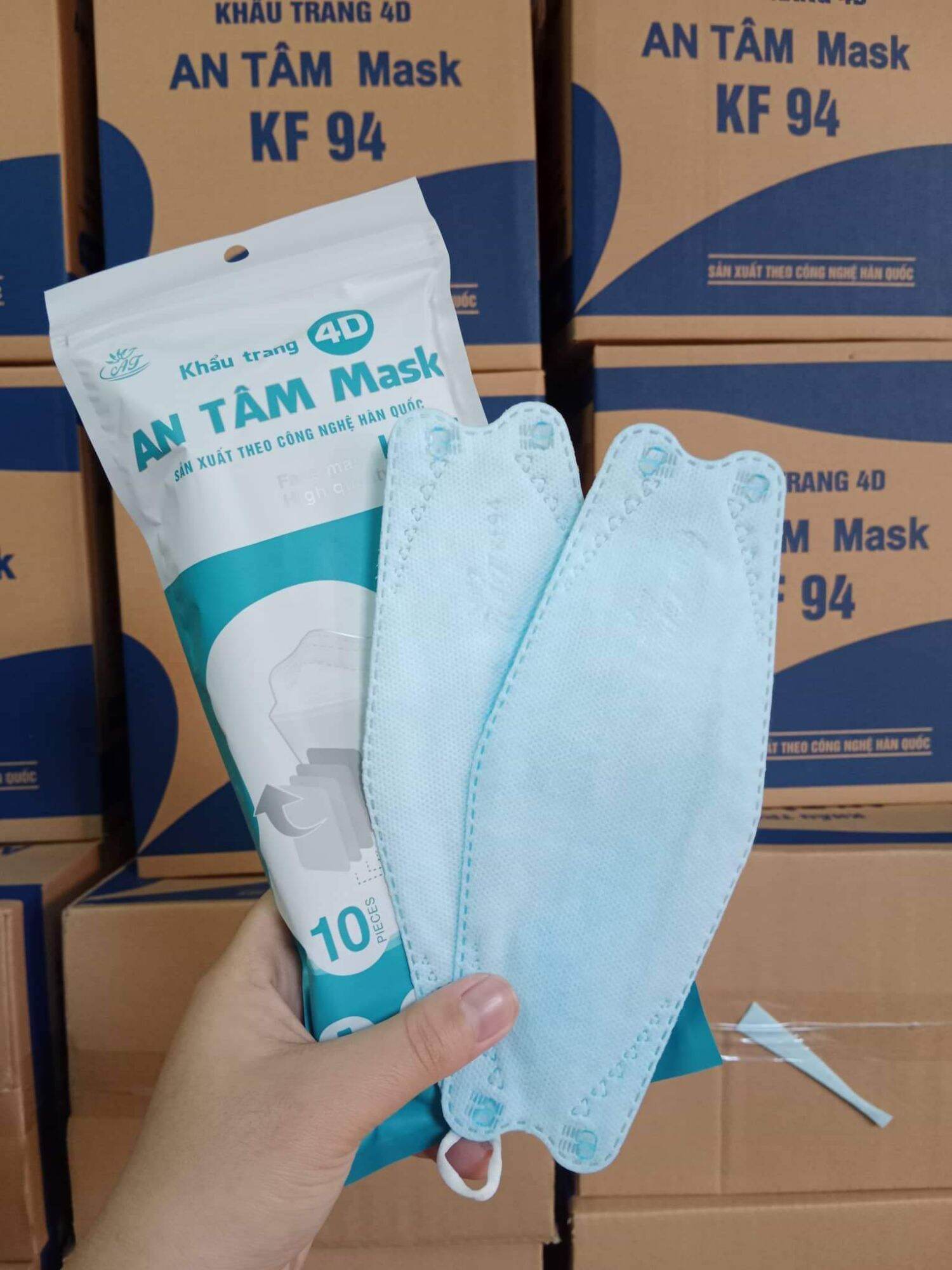 Khẩu Trang Kf94 An Tâm( combo 100c kháng khuẩn cao cấp)