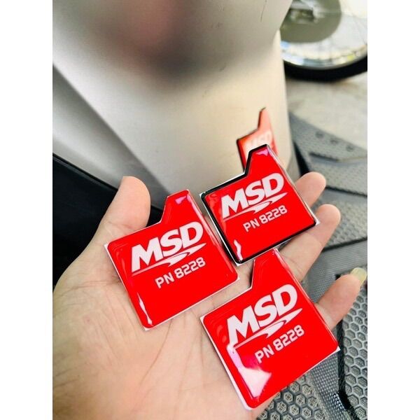Tem logo sticker đổ nổi thương hiệu msd dán trang trí xe