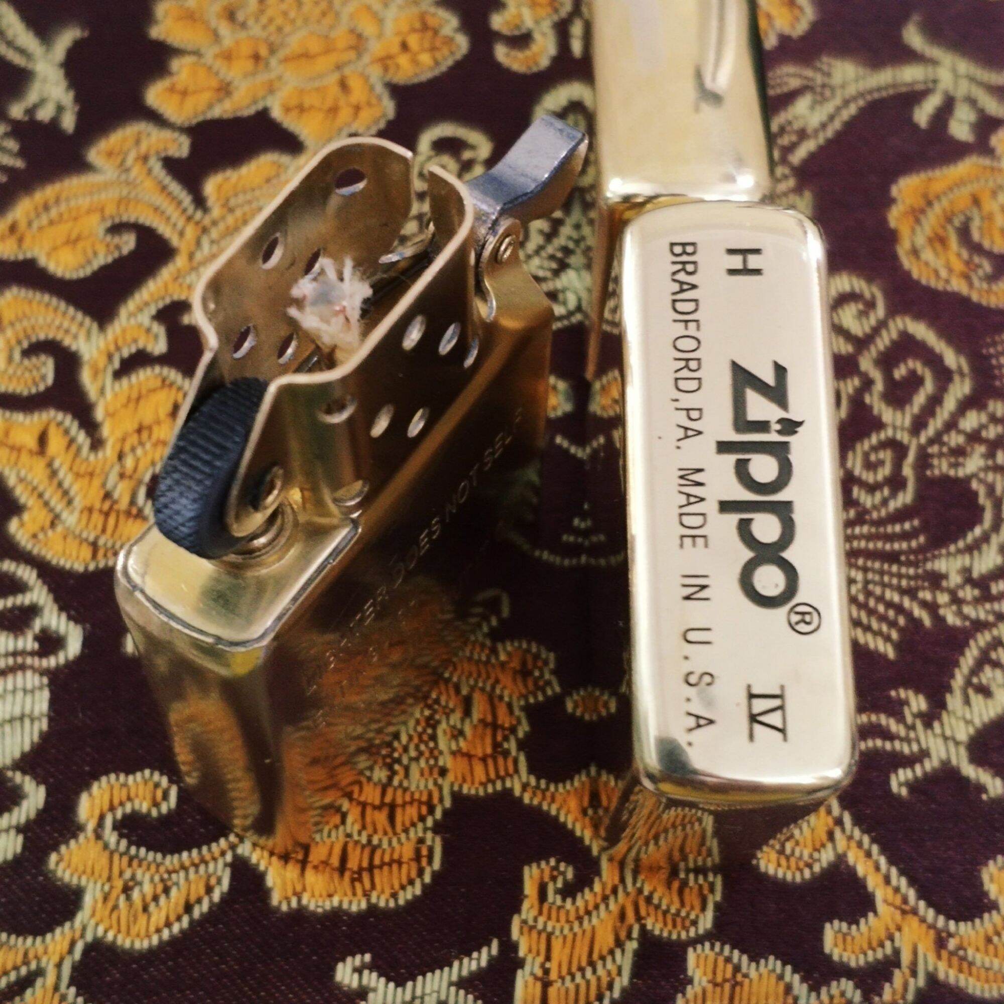 Bật lửa Zippo la mã đồng nguyên khối mẫu 72 tặng kèm xăng 20ml