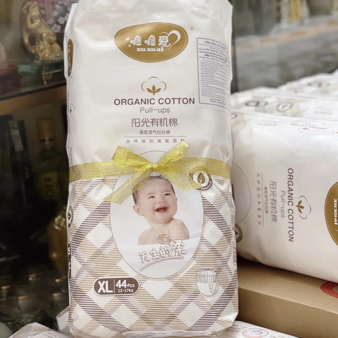 Bỉm hữu cơ xuxuai organic nhập khẩu tã dán s68/m60, tã quần m50/l48/xl44/xxl42