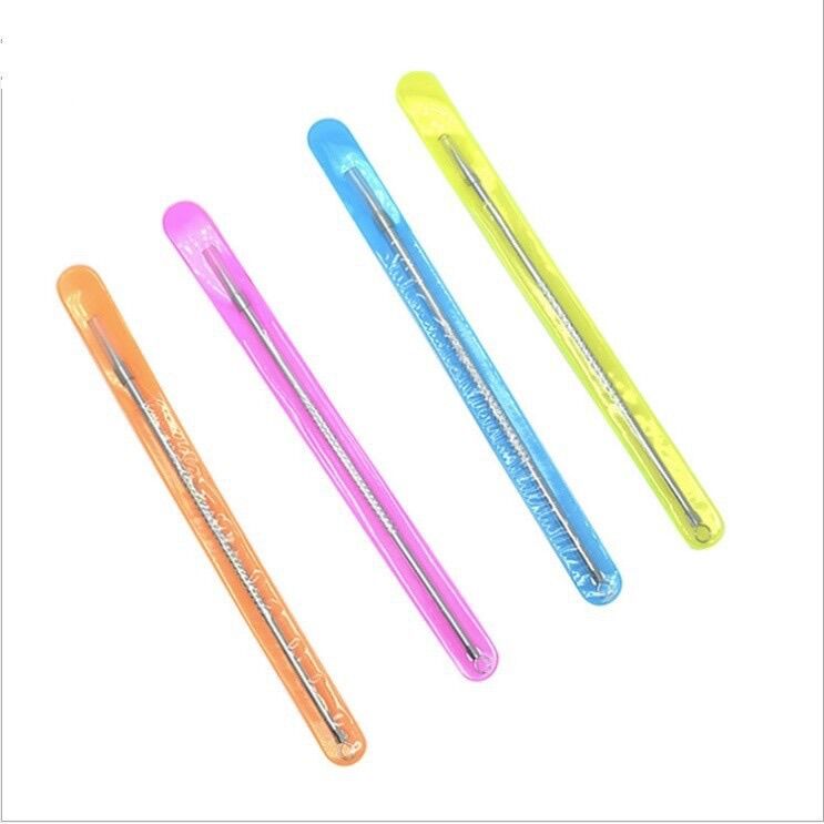 Cây que nặn mụn 2 đầu - que nặn mụn  inox (có bao đi kèm)
