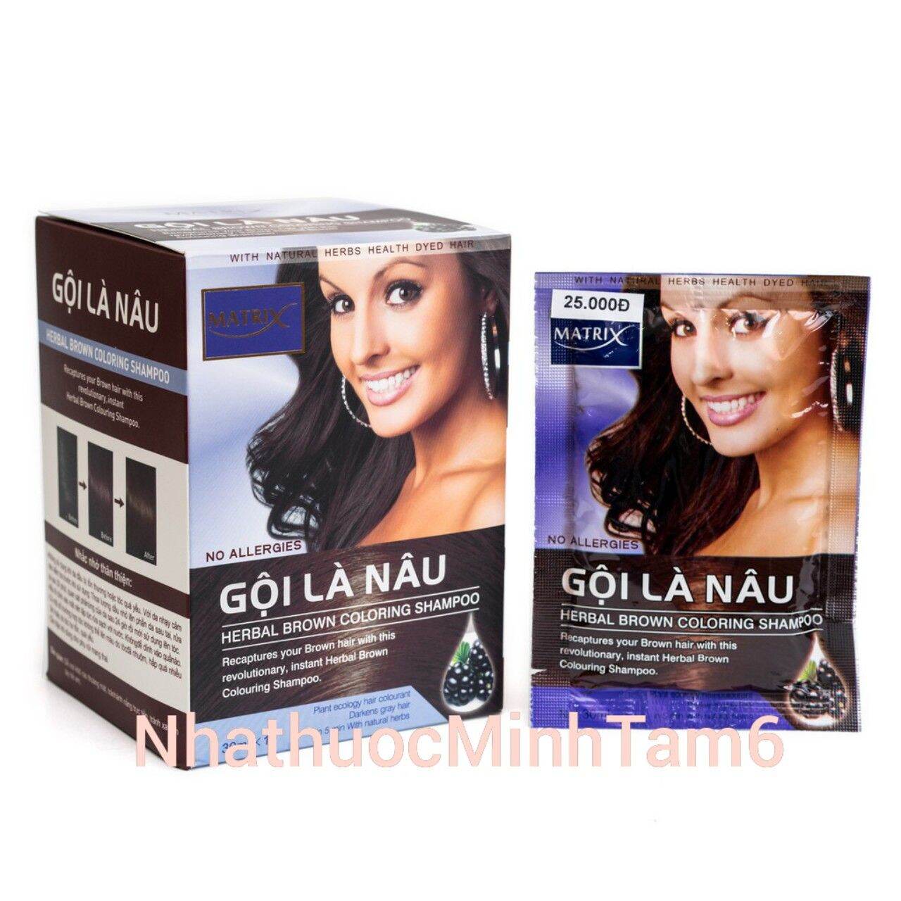 (Hộp10 gói x 30ml) Dầu Gội Matrix - Gội là nâu