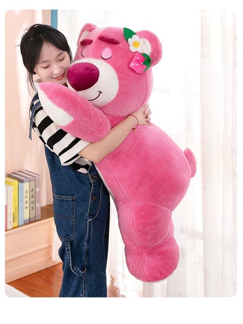 Gấu dâu size lớn khổng lồ 1m1 mềm mịn gấu lotso xinh