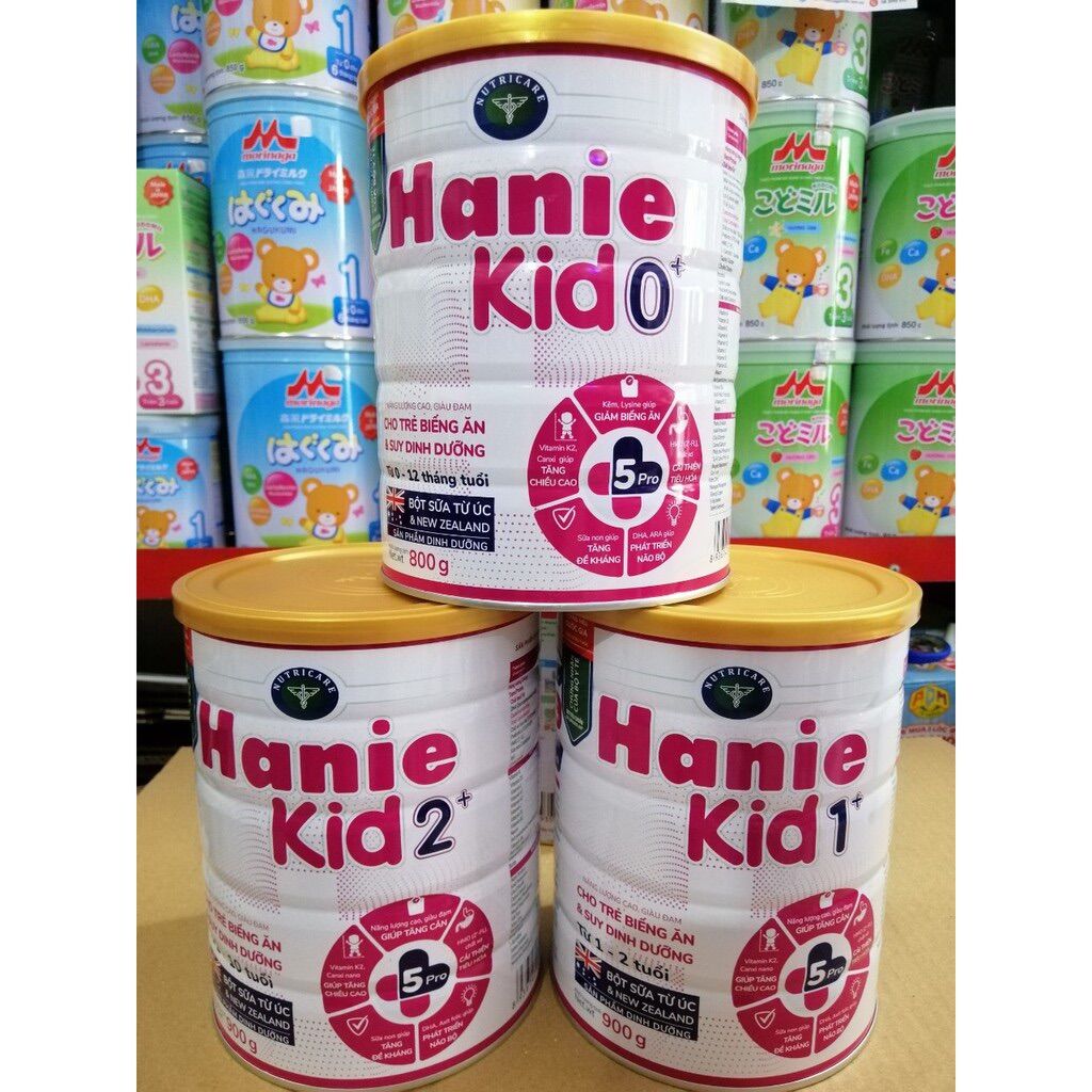Sữa bột Nutricare Hanie Kid 2+  (Mẫu Mới , Date Mới )