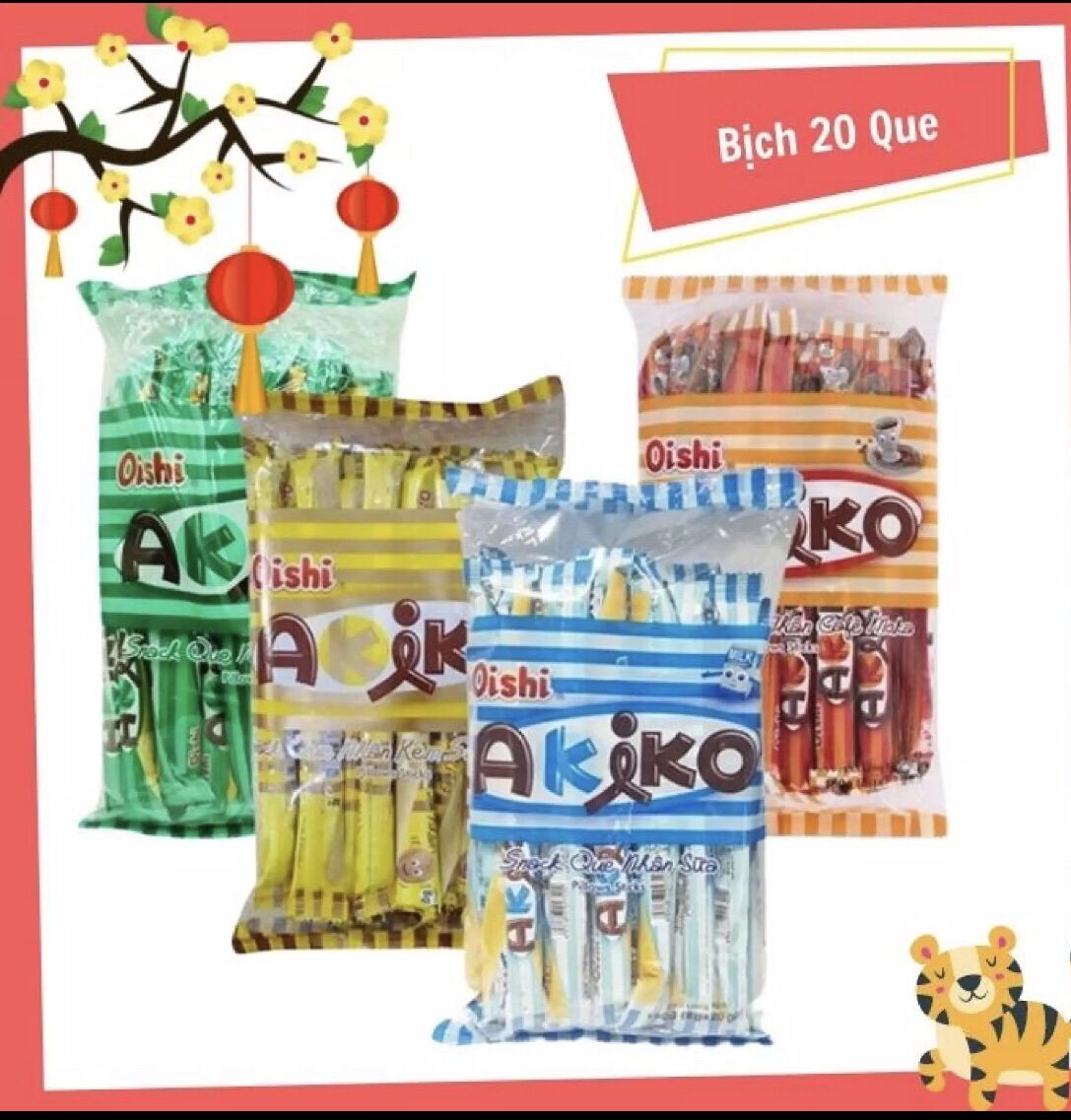 Snack que nhân sữa Oishi AkikO gói 160g