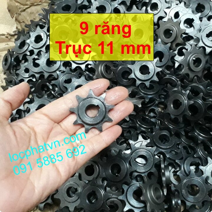 Nhông 9 Răng - Bánh răng - Lỗ Trong 11 mm - Nhông motor