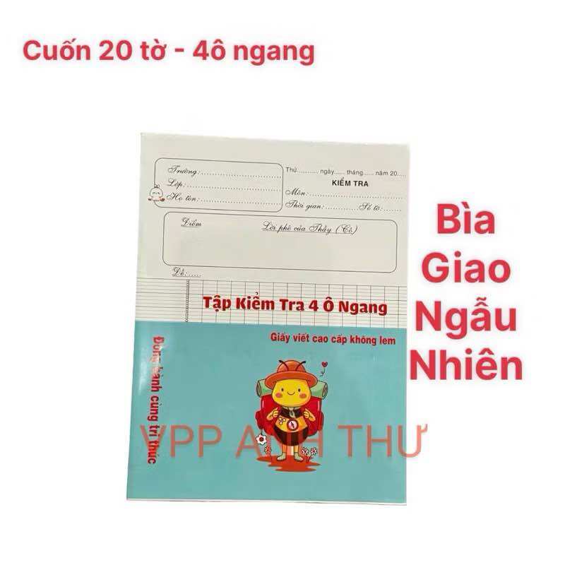 COMBO 5 CUỐN TẬP KIỂM TRA ( 20 TỜ )