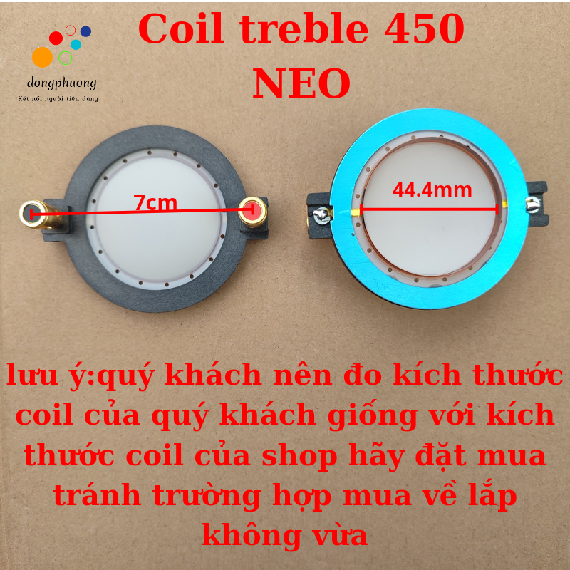 Coil treble 450 NEO (44.4mm) dây đồng dẹp