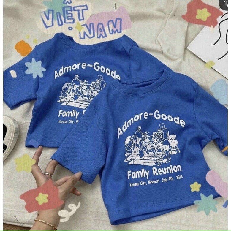 Áo kiểu thun gân in hình boong store tr03