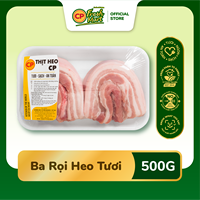 Ba Rọi ( Ba Chỉ ) Heo CP Tươi Khay 500G - Tươi Ngon Tiện Lợi - Bữa Ăn Gia Đình - CP Fresh Mart