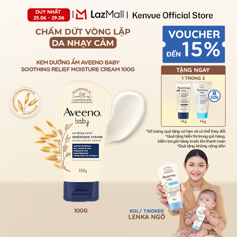 Kem dưỡng ẩm Aveeno Baby Soothing Relief Moisture Cream 100g