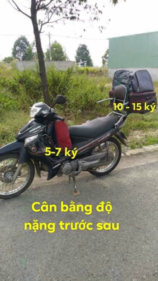 Baga phượt lắp xe Wave s 110, tặng kèm xốp bọc gác tay khi mua trọn bộ có gác tay