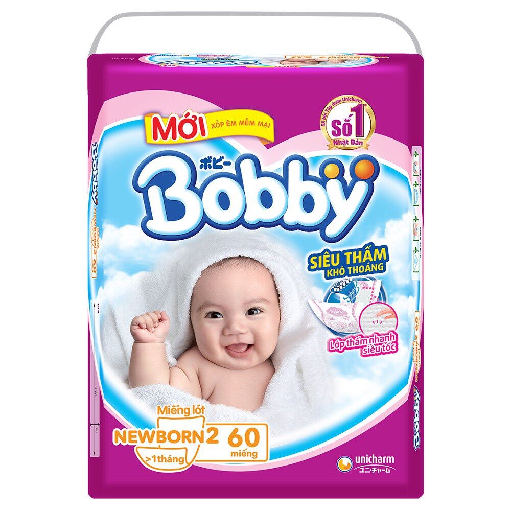 Miếng lót Bobby NB2-60 tặng kèm 6