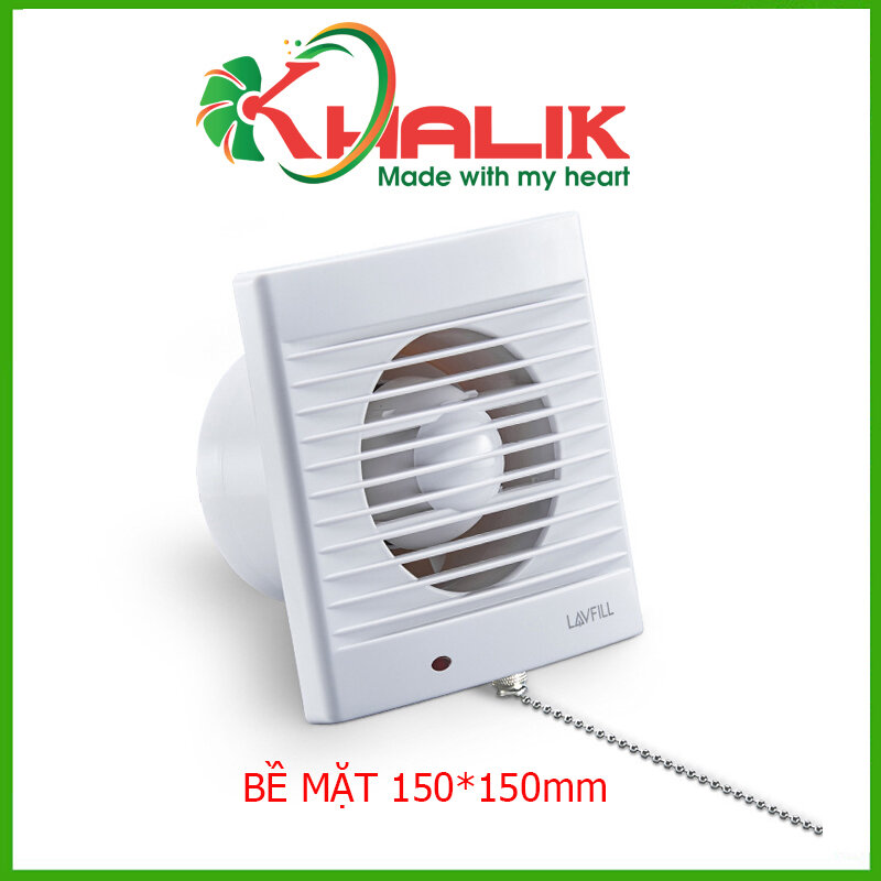 Quạt thông gió hút mùi phòng vệ sinh 1 chiều với lỗ chờ 100 * 100mm Model LAVFILL LFWW-09EK