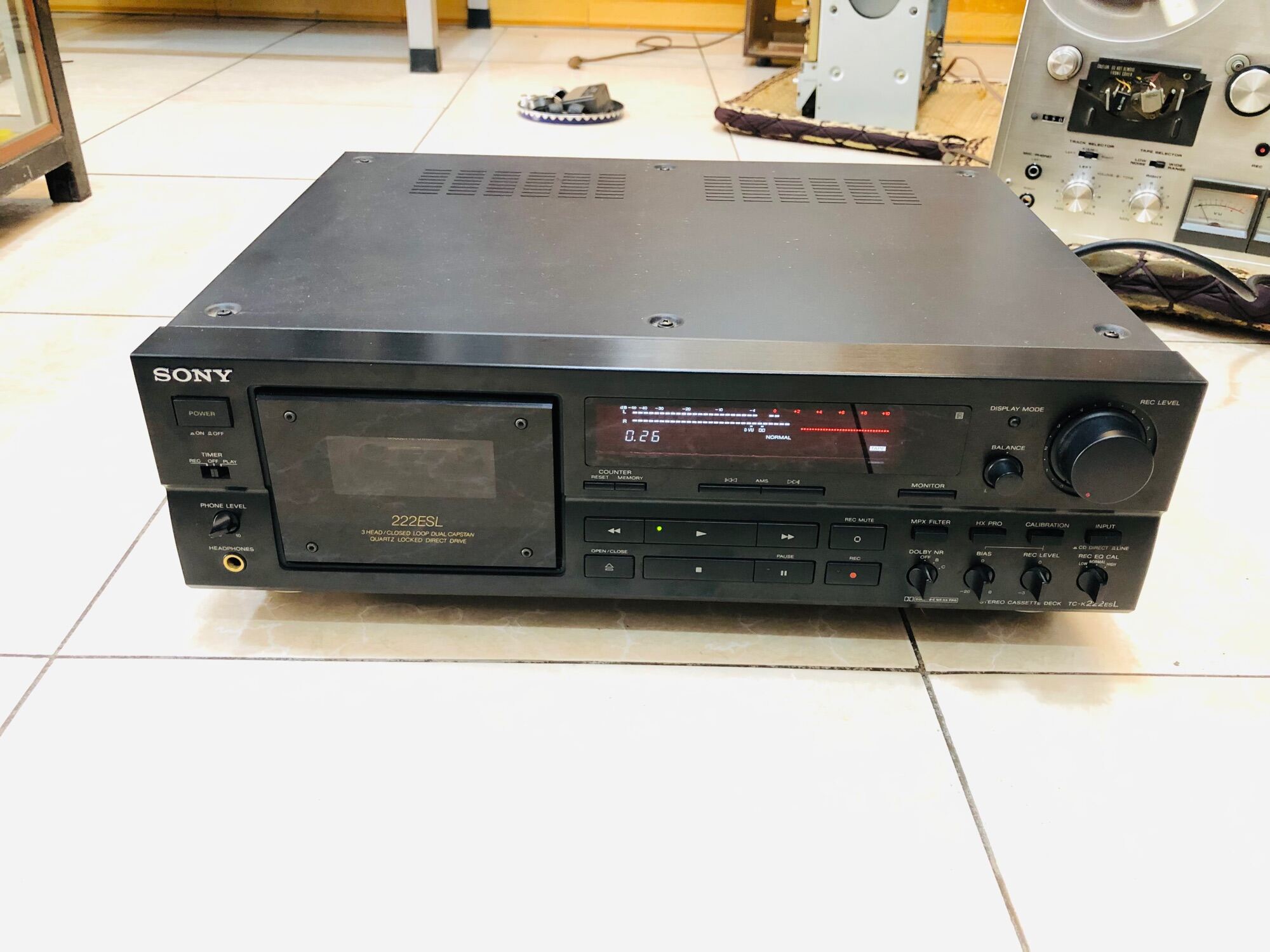 Đầu Cassette Deck SONY TC-K222ESL mặt phay nhôm