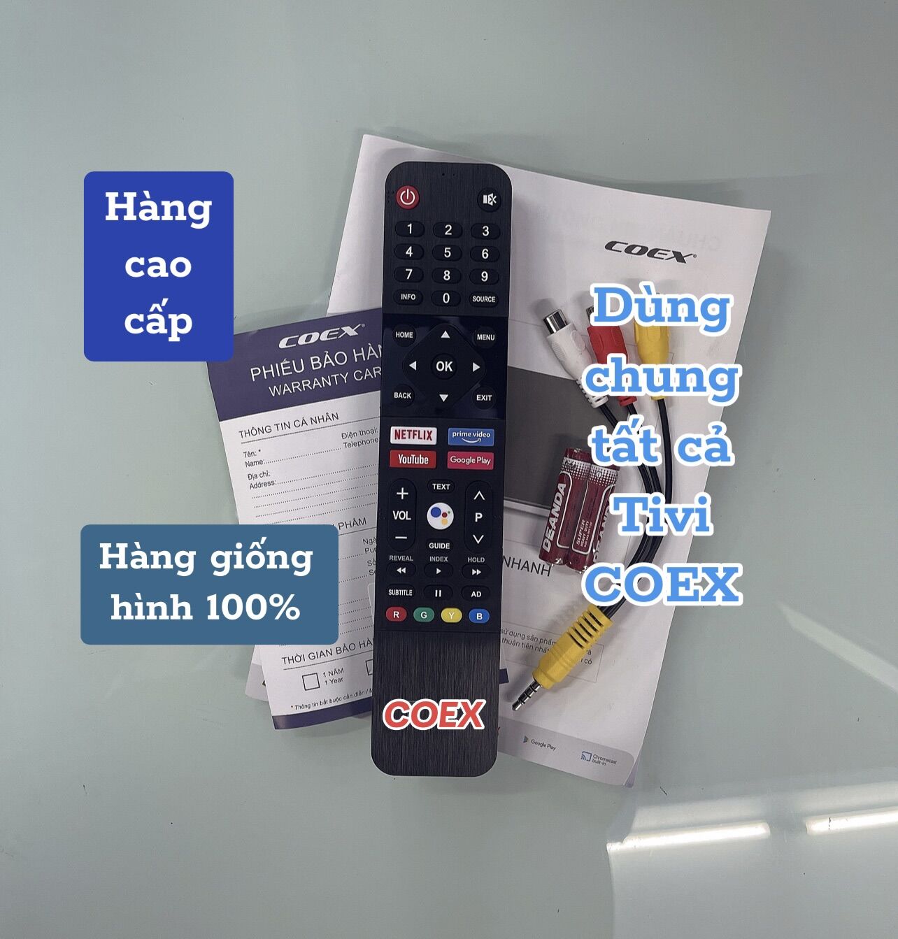 Remote điều khiển Tivi COEX hàng cao cấp( Dùng tất cả Tivi COEX trừ điều khiển có nút VTVgo)