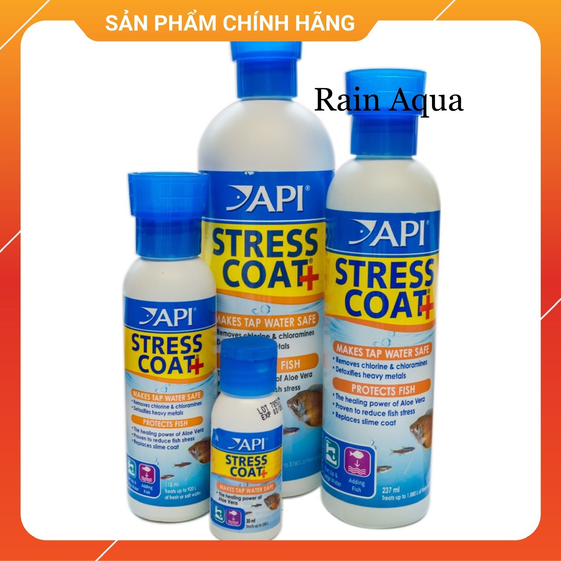 Stress coat api - thần dược dưỡng cá cảnh cực khỏe và an toàn - chai nguyên 118ml 237ml 473ml stresscoat + api usa