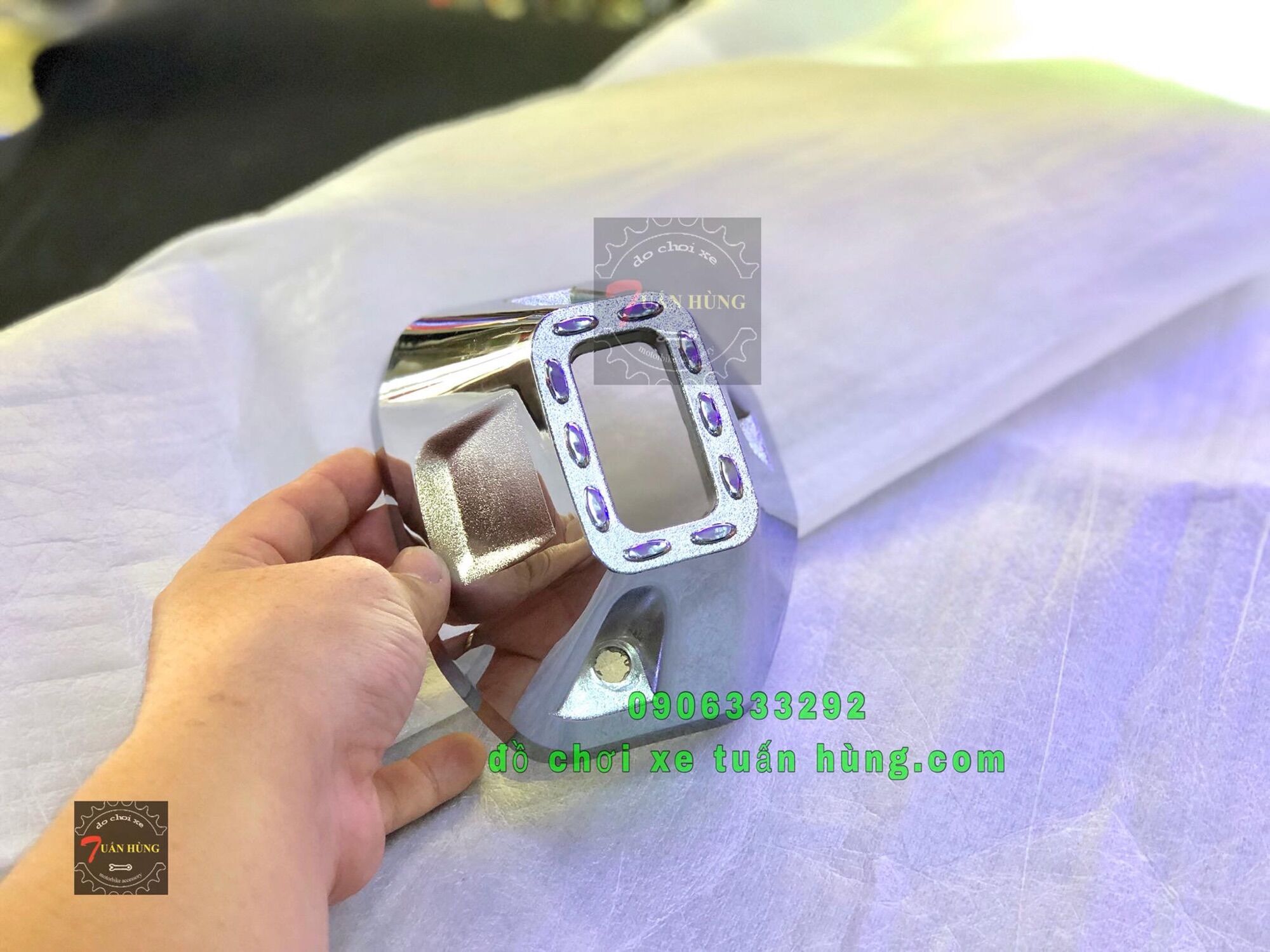 Chụp đuôi pô vario 150 xi inox