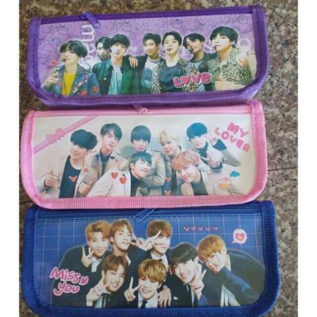 Hộp bút vải hình bts 2