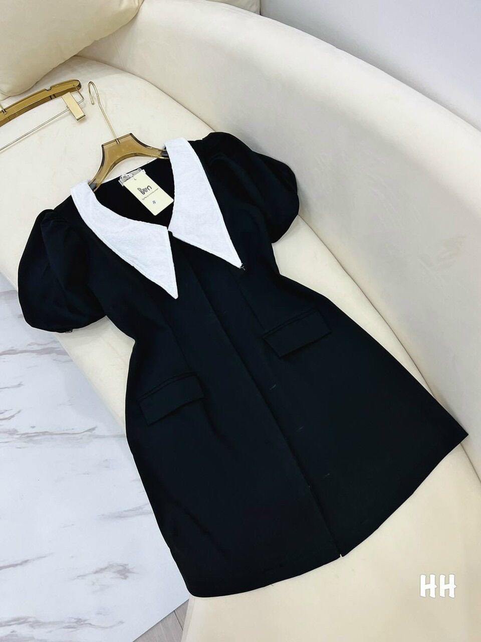 Đầm umi cổ lá sen nhọn BG
