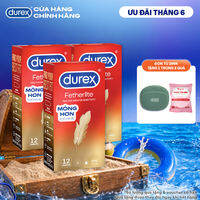 Bộ 3 hộp bao cao su Durex Fetherlite siêu mỏng, size 52.5mm, 12 bao/hộp