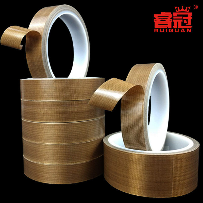 Ruiguan Teflon Tape High Temperature Resistant Circuit Board Insulation High-Temperature Resistant Anti-Scald Bag Cutting Machine Vacuum Machine Packaging Sealing Cloth Tape Heat Insulation Fireproof Wear-Resistant 300 Degrees Teflon Tape