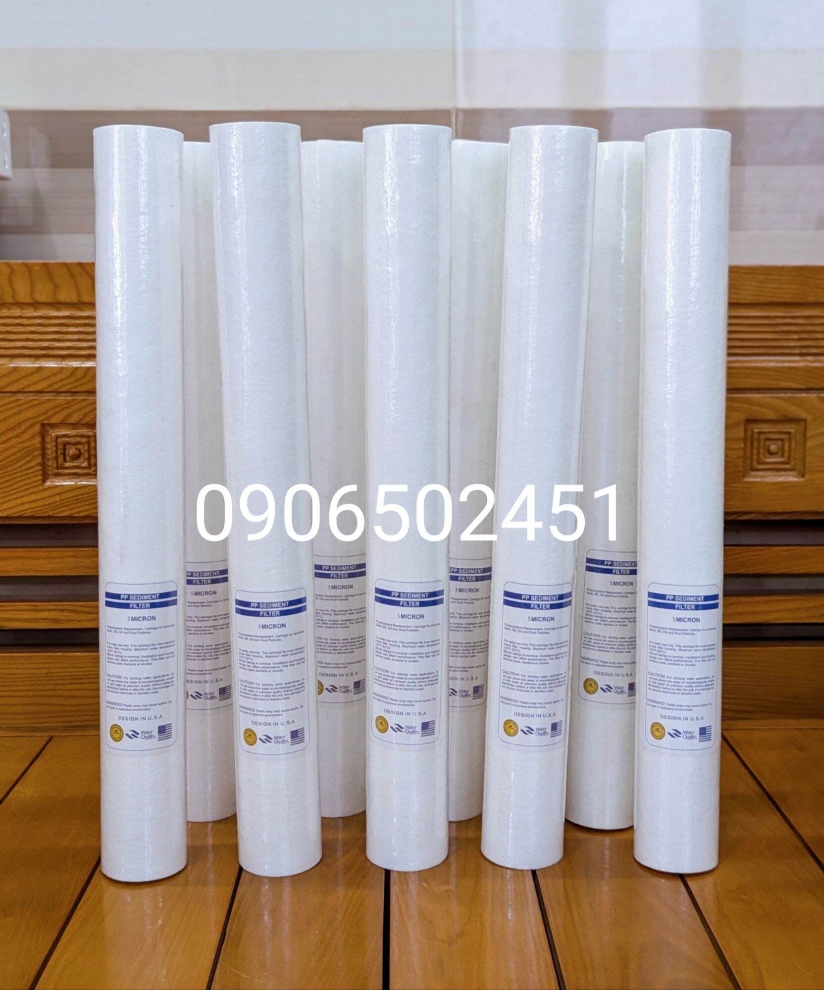 [HCM](Ảnh thật) Bộ 10 lõi lọc nước số 1 PP 20 inch dùng Cho các loại máy lọc nước Kangaro, Tân Á, Sơn Hà, ...
