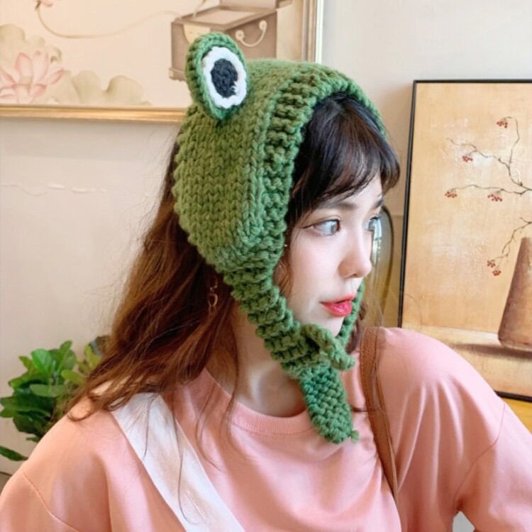 Mũ len tai ếch trùm tai ấm áp