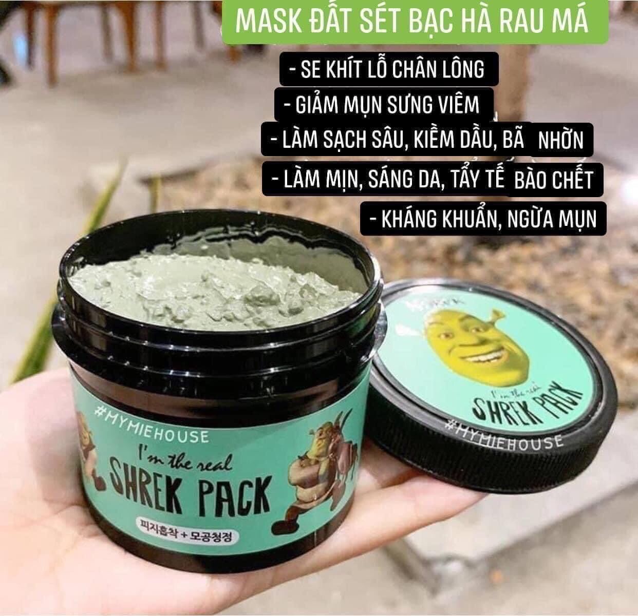 Mask đất sét Shrek Pack bạc hà rau má
