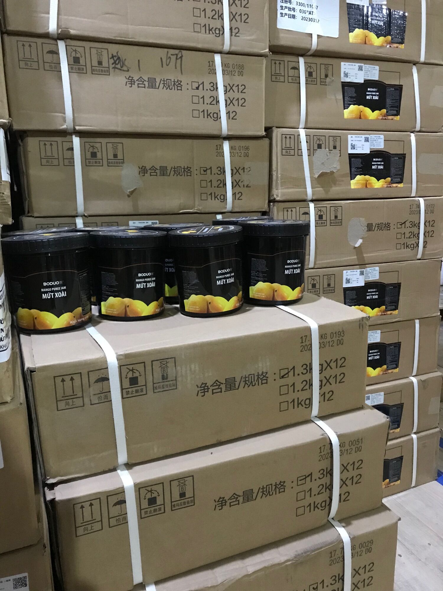 Mứt xoài Boduo hộp 1,3kg