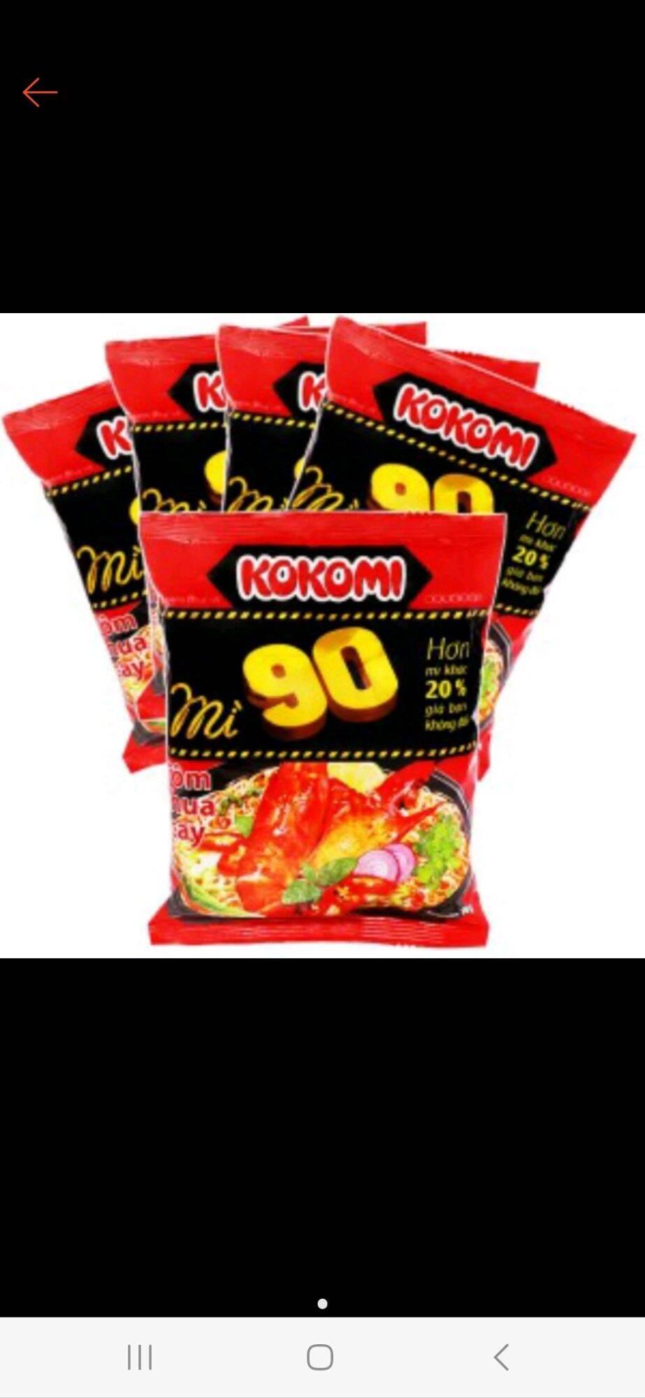 mì Kokomi 90 vị tôm chua cay thùng 30 gói