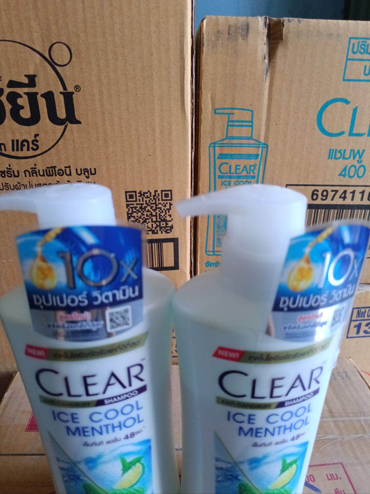 (sét 2 chai) Dầu gội đầu clear Thái Lan bạc hà