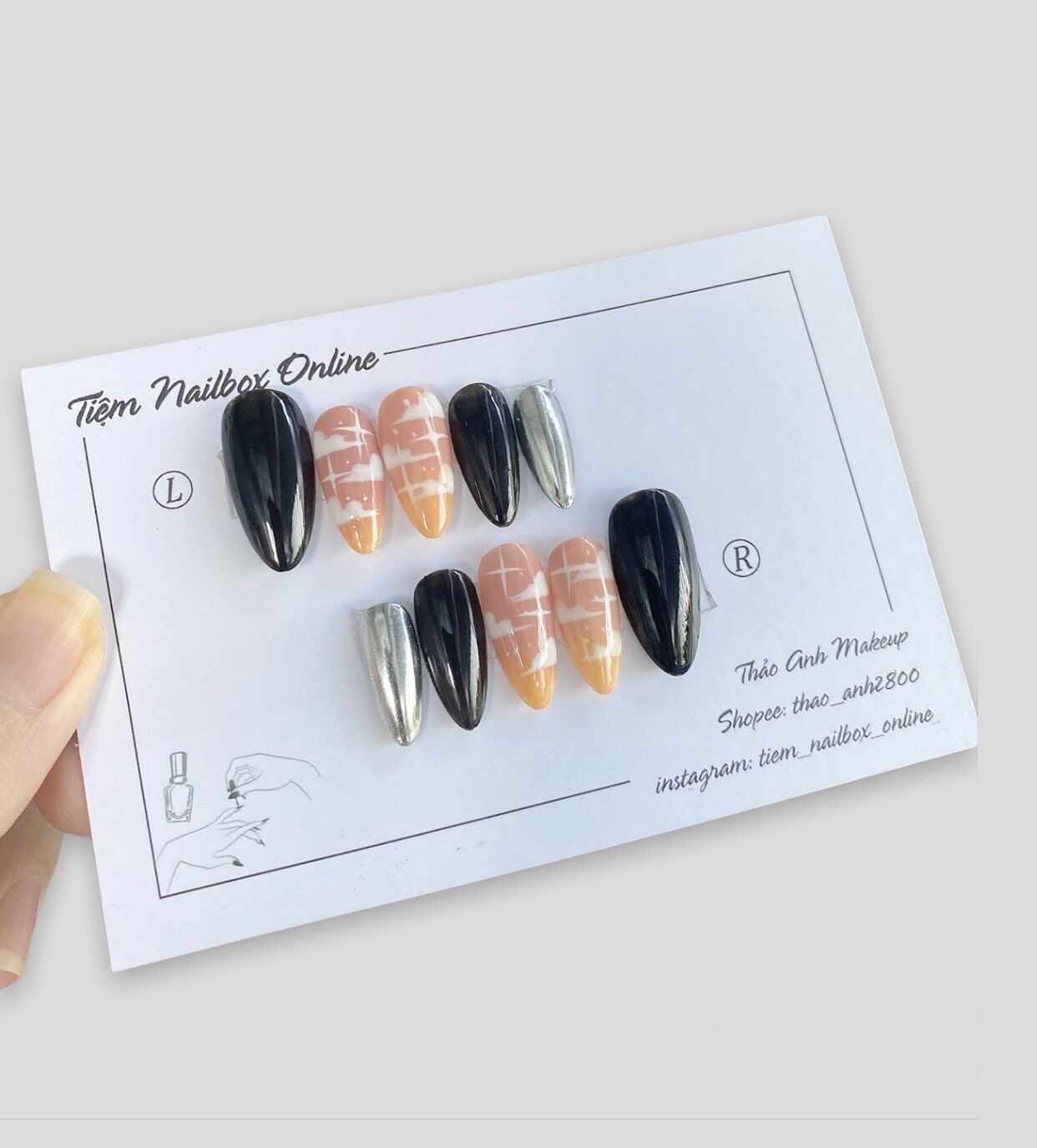 Nailbox mây sao tráng gương